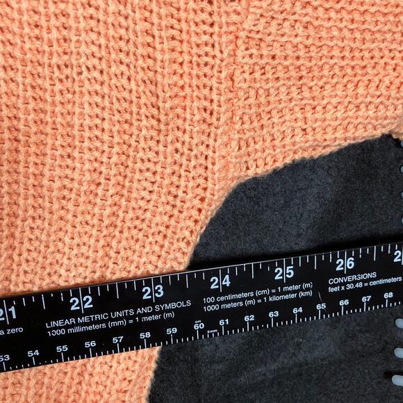 Sonoma Womens Sweater Orange V Neck Button Up Knit Cardigan Long Sleeve XL - Picture 8 of 12